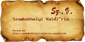 Szombathelyi Valéria névjegykártya