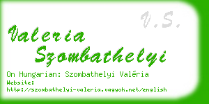 valeria szombathelyi business card