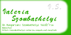 valeria szombathelyi business card